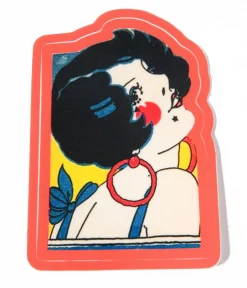 Unique Vintage Gift Under $20|Stationary>Art Deco Flapper Babe Vinyl Sticker