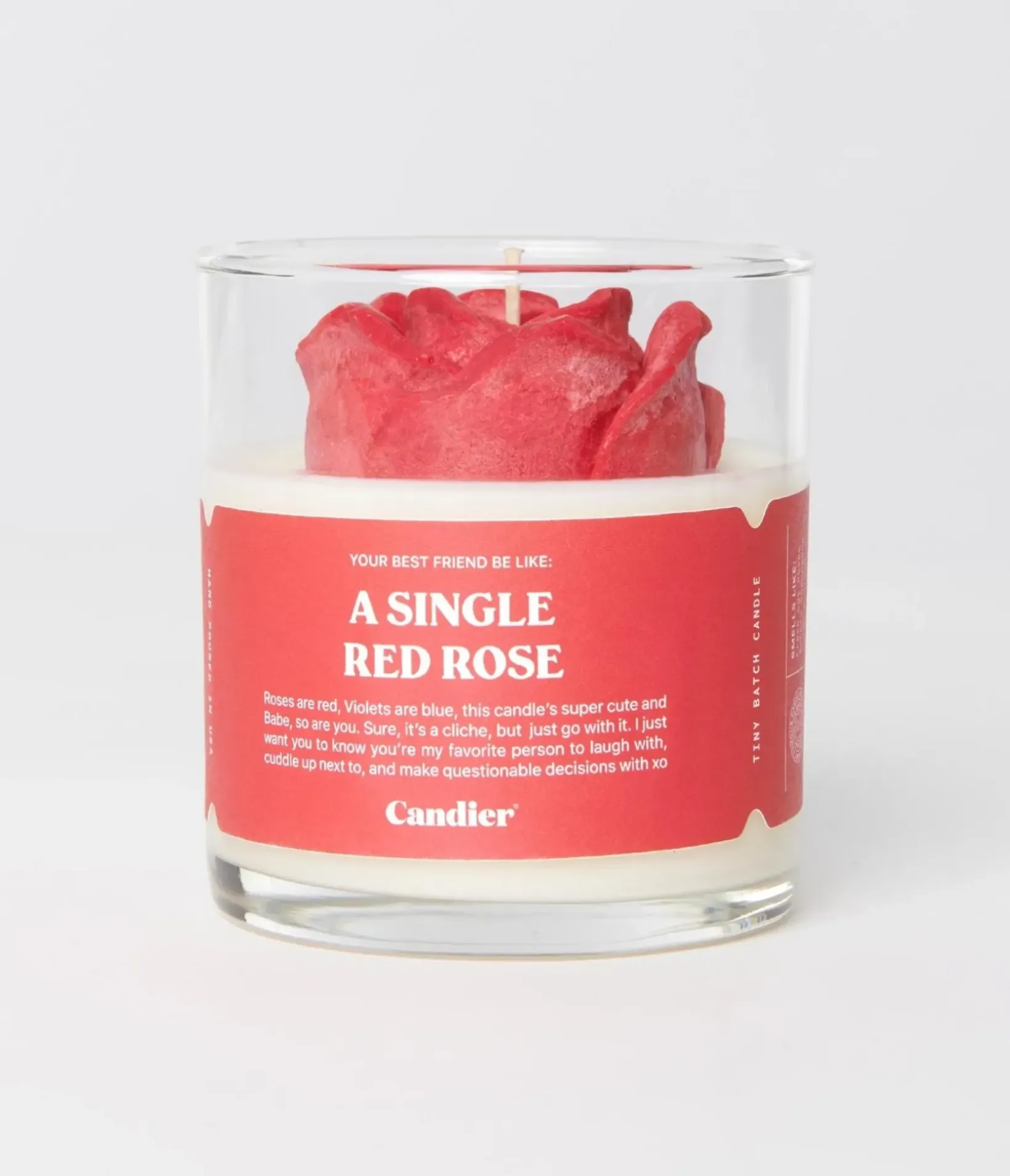 Unique Vintage All Things Red|Gifts For The Home>A Single Red Rose Candle