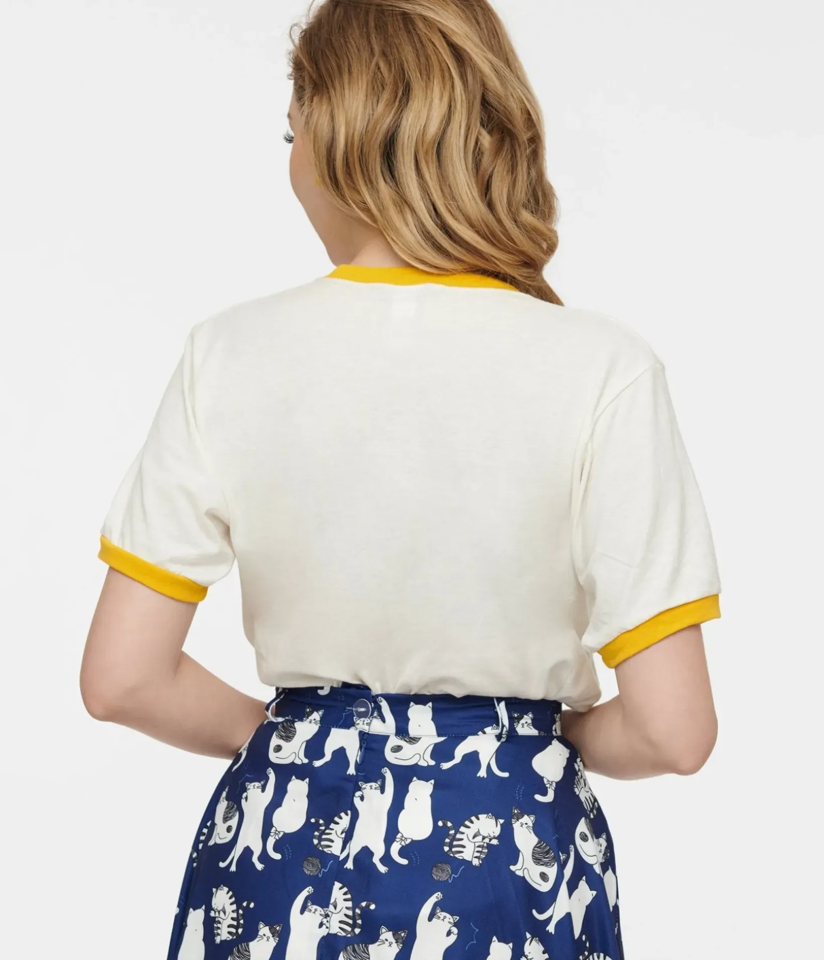 Unique Vintage Graphic Tees|Graphic Tees>Ask Me About My Cat Unisex Ringer Tee