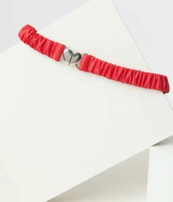 Unique Vintage All Things Red|Belts>Banned Red Leatherette Heart Clasp Belt