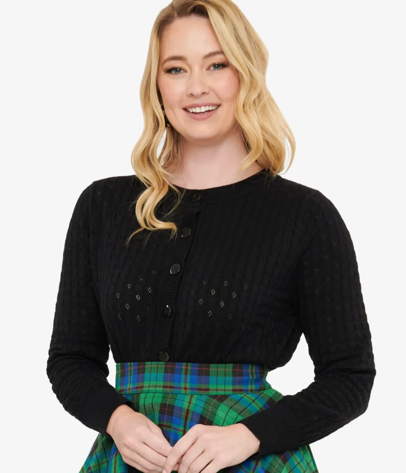 Unique Vintage Sweaters & Cardigans|Disney Bounding>Banned 1950s Black Katie Cardigan