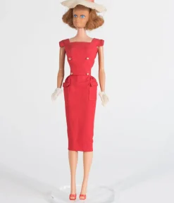 Unique Vintage Pencil|Pencil>Barbie™ x Red Sheath Sensation Wiggle Dress