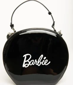 Unique Vintage All Things Black|Novelty Bags>Barbie x 1960s Black Leatherette Circle Bag