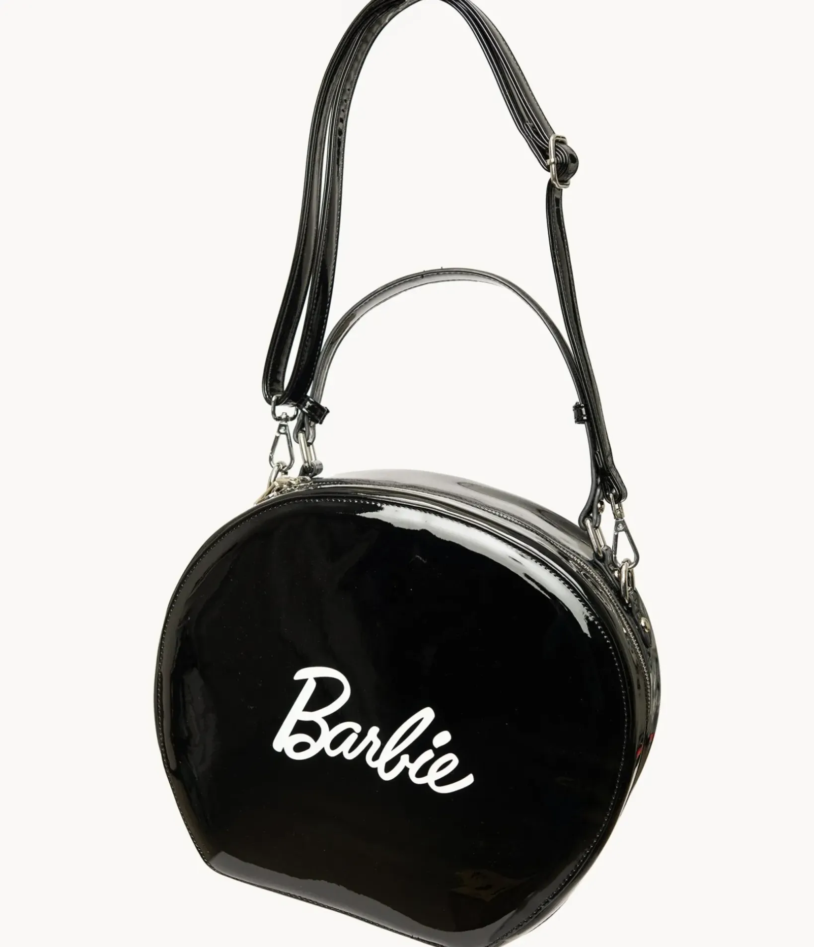 Unique Vintage All Things Black|Novelty Bags>Barbie x 1960s Black Leatherette Circle Bag