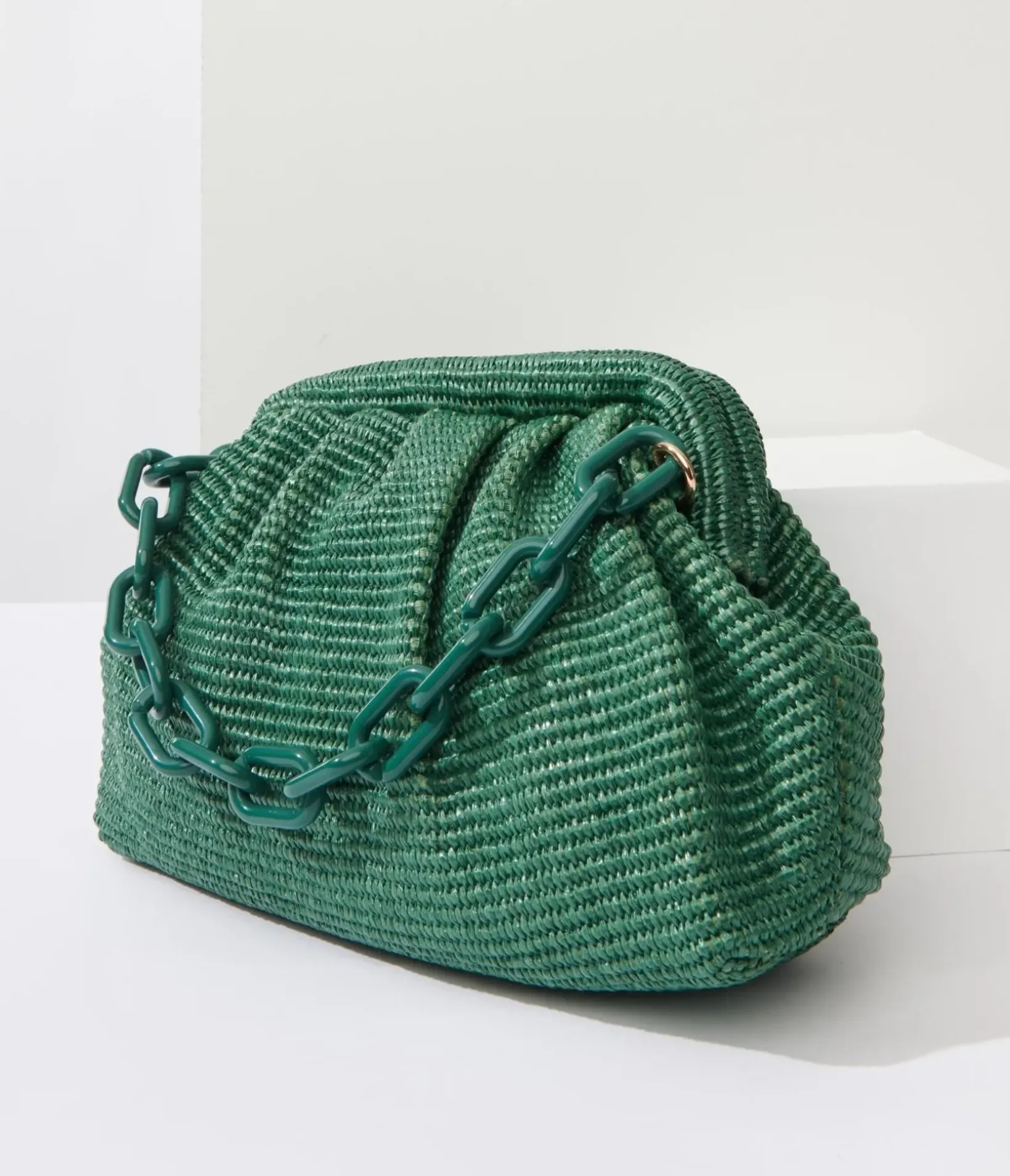 Unique Vintage Honeymoon Outfits>Basil Green Solana Clutch Handbag