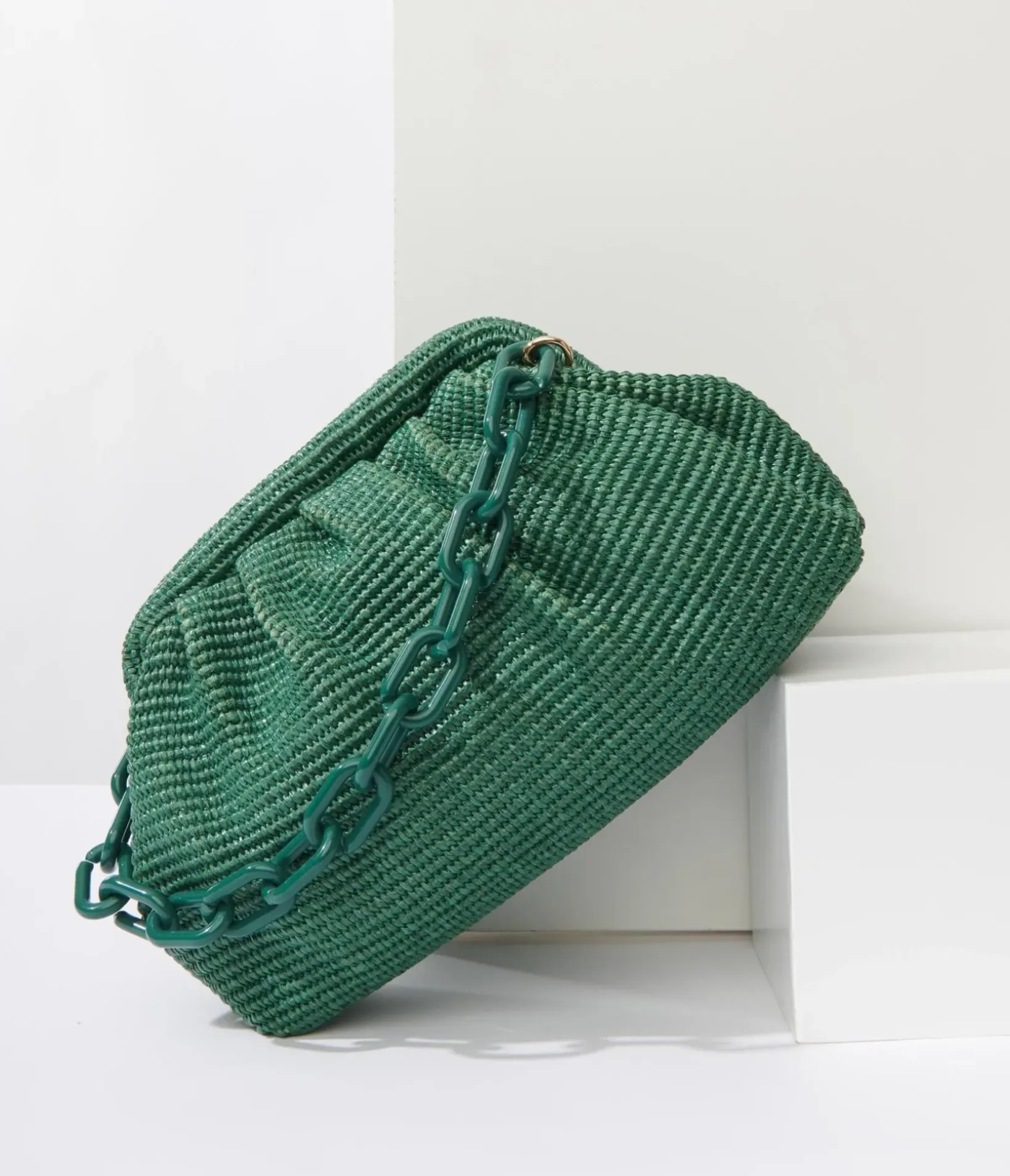 Unique Vintage Honeymoon Outfits>Basil Green Solana Clutch Handbag