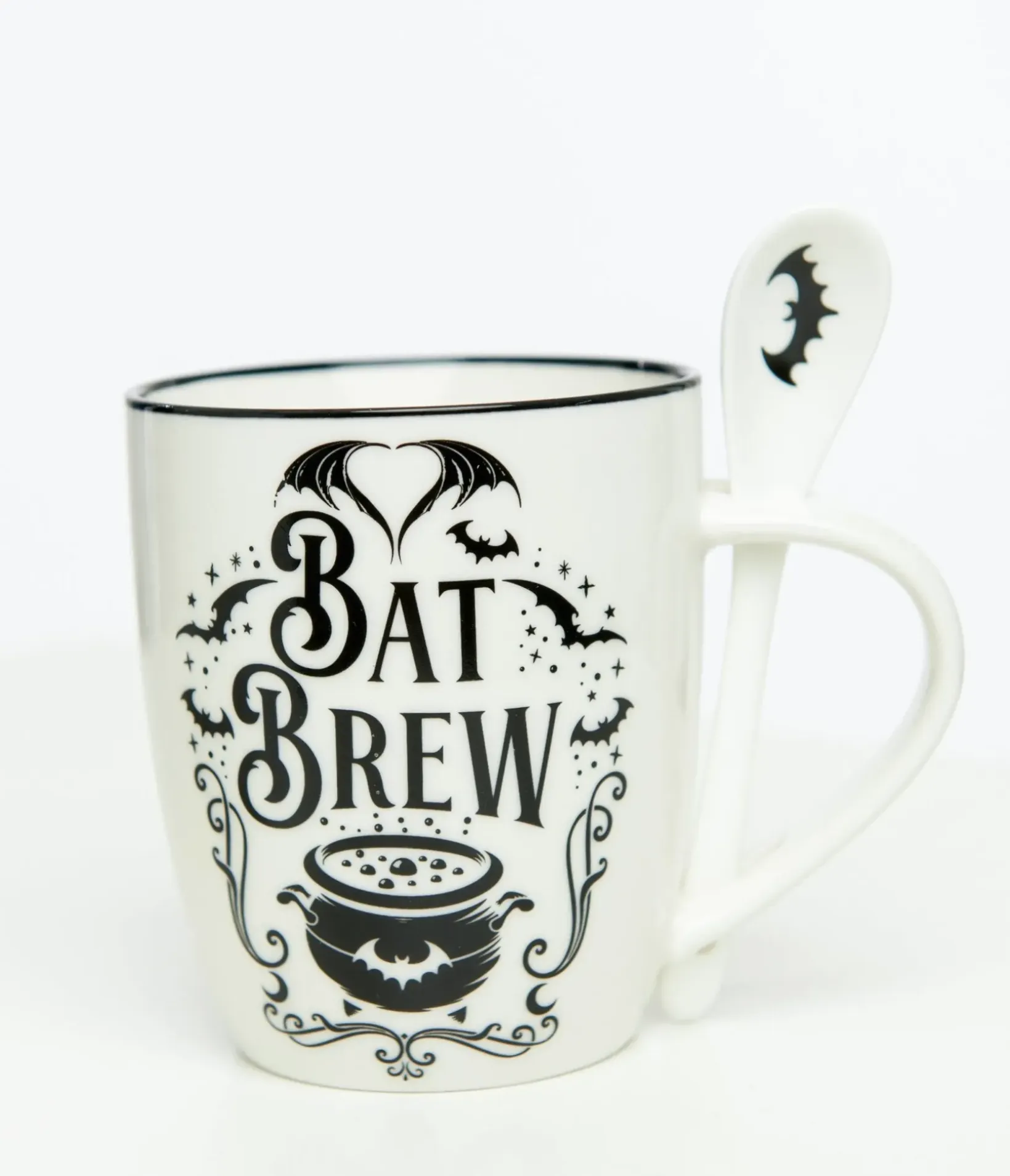 Unique Vintage Halloween>Bat Brew Mug & Spoon Set