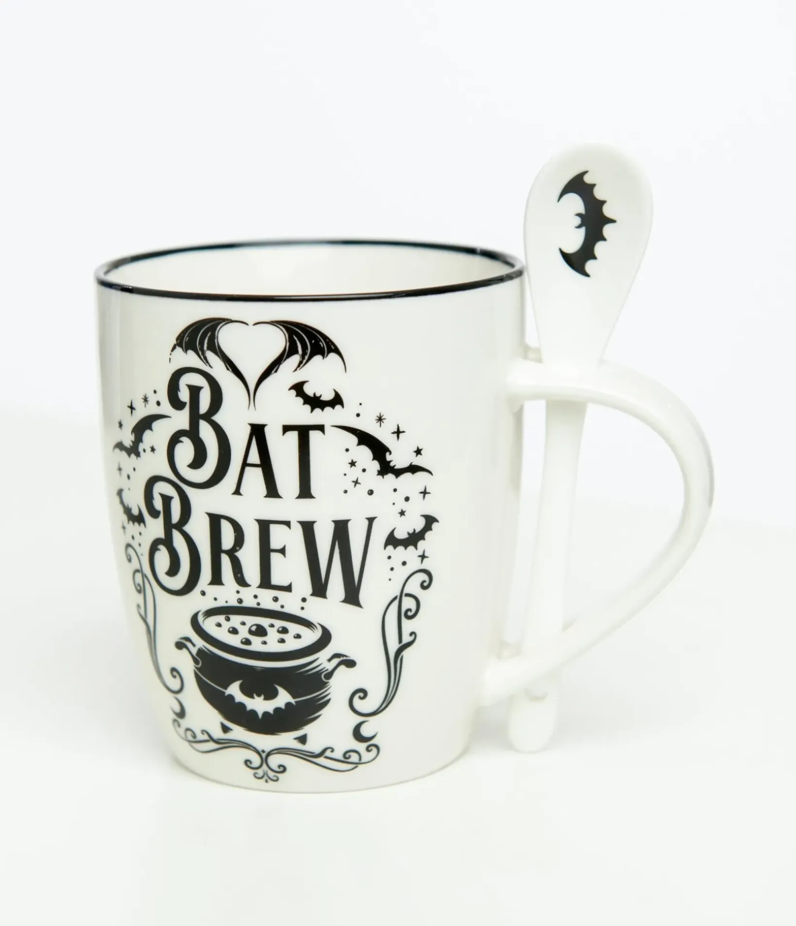 Unique Vintage Halloween>Bat Brew Mug & Spoon Set