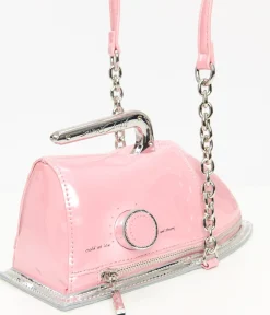 Unique Vintage All Things Pink|Novelty Bags>Betsey Johnson Pink Iron Crossbody Bag