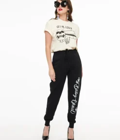 Unique Vintage Pants|Pants>Black Baby Ghoul Fleece Sweatpants