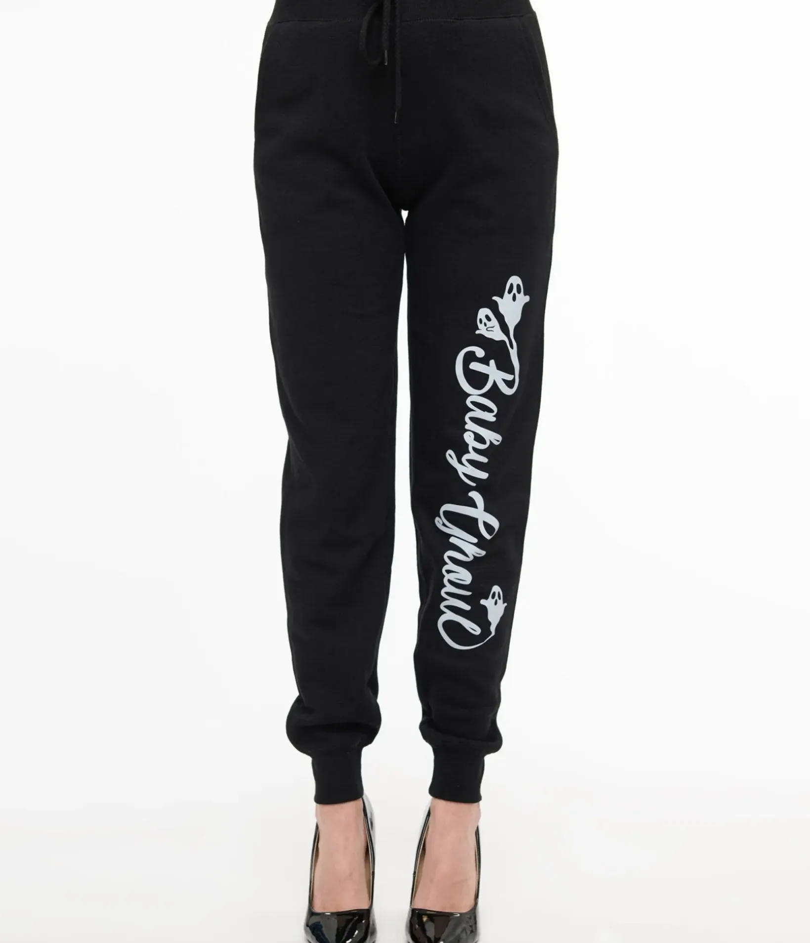 Unique Vintage Pants|Pants>Black Baby Ghoul Fleece Sweatpants