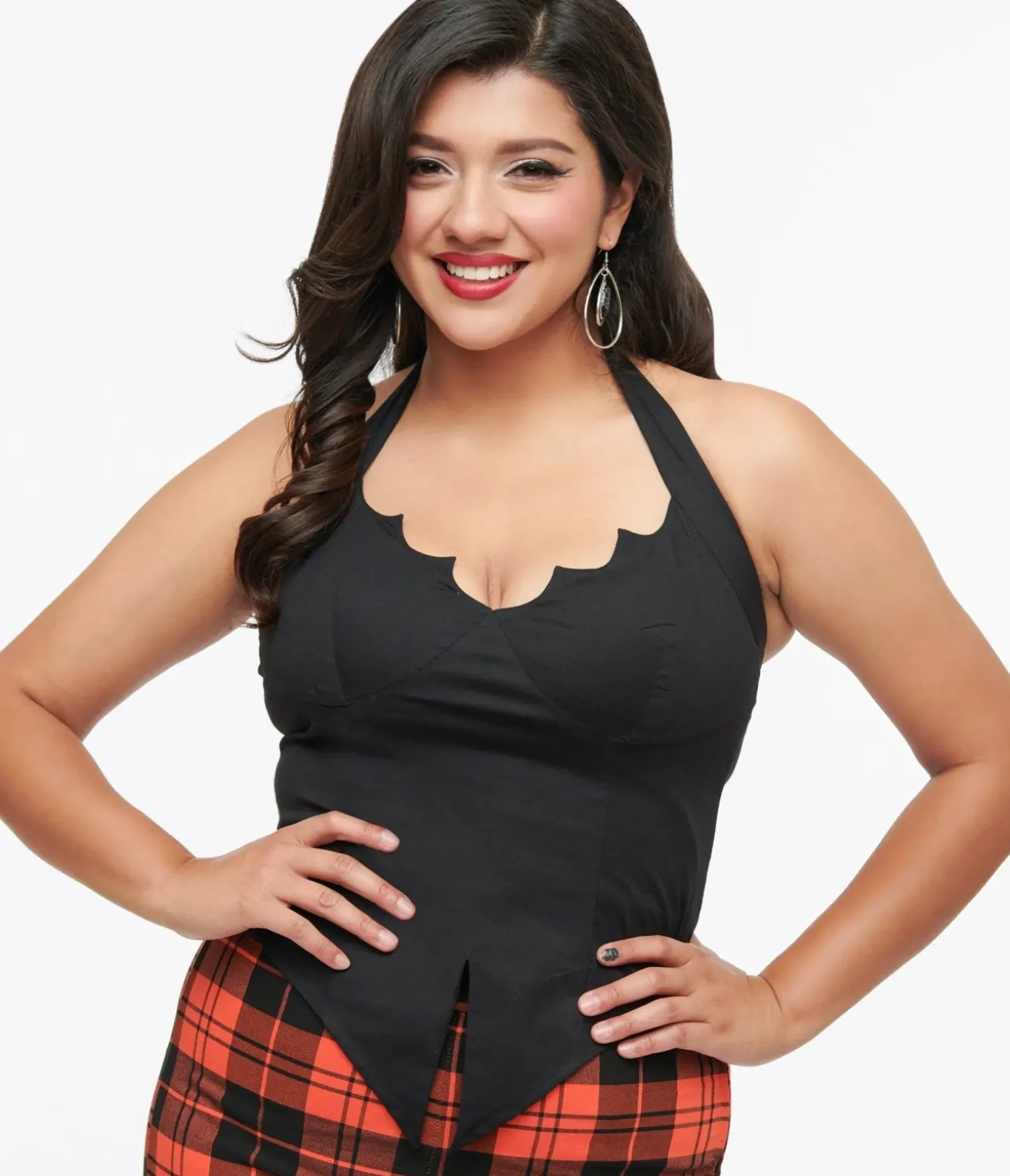 Unique Vintage All Things Black|Halloween>Black Bat Halter Top