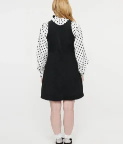 Unique Vintage Fit & Flare|Pocket Dresses>Black Button Up Fit & Flare Dress