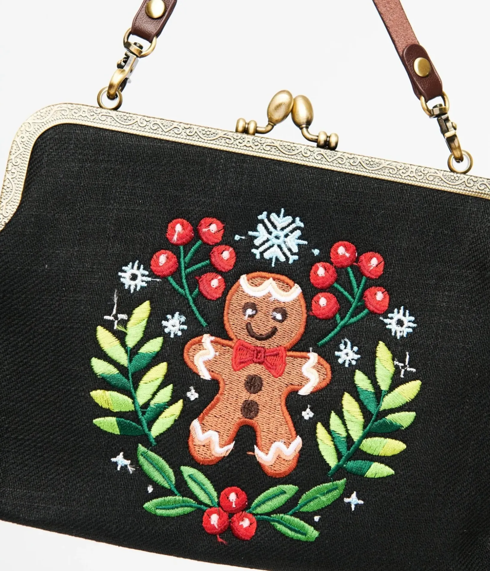 Unique Vintage All Things Black>Black Gingerbread Man Handbag