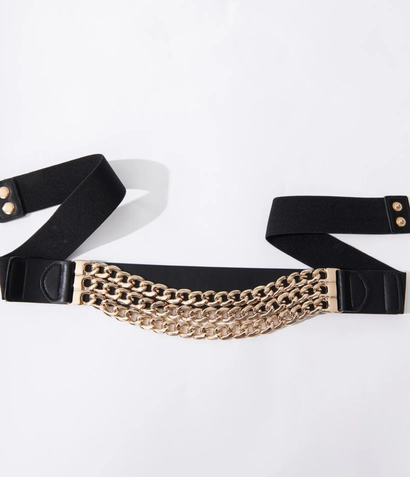 Unique Vintage Concert & Festivals|Belts>Black & Gold Chain Link Belt