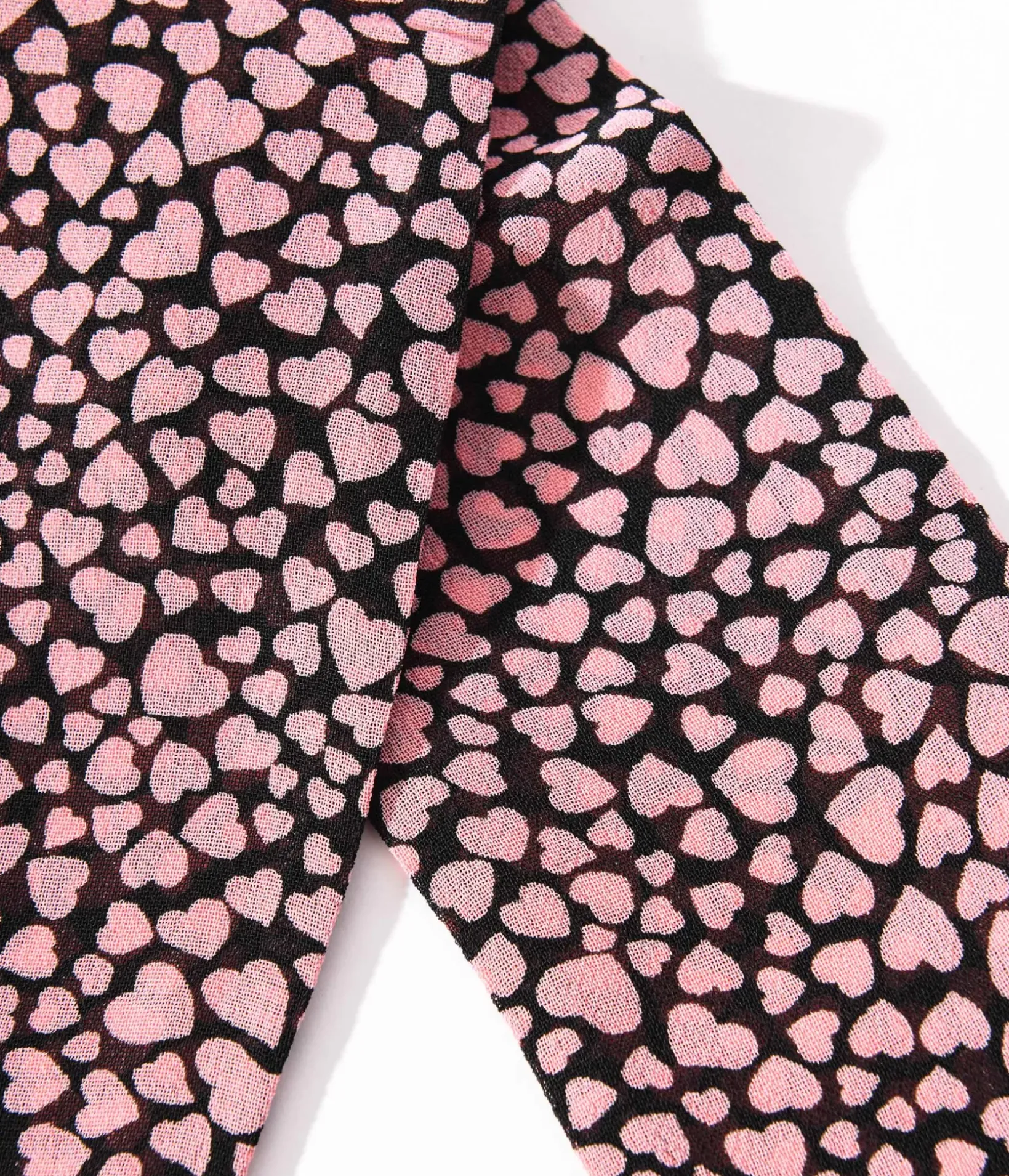 Unique Vintage All Things Pink|Hair Scarves>Black & Pink Hearts Hair Scarf