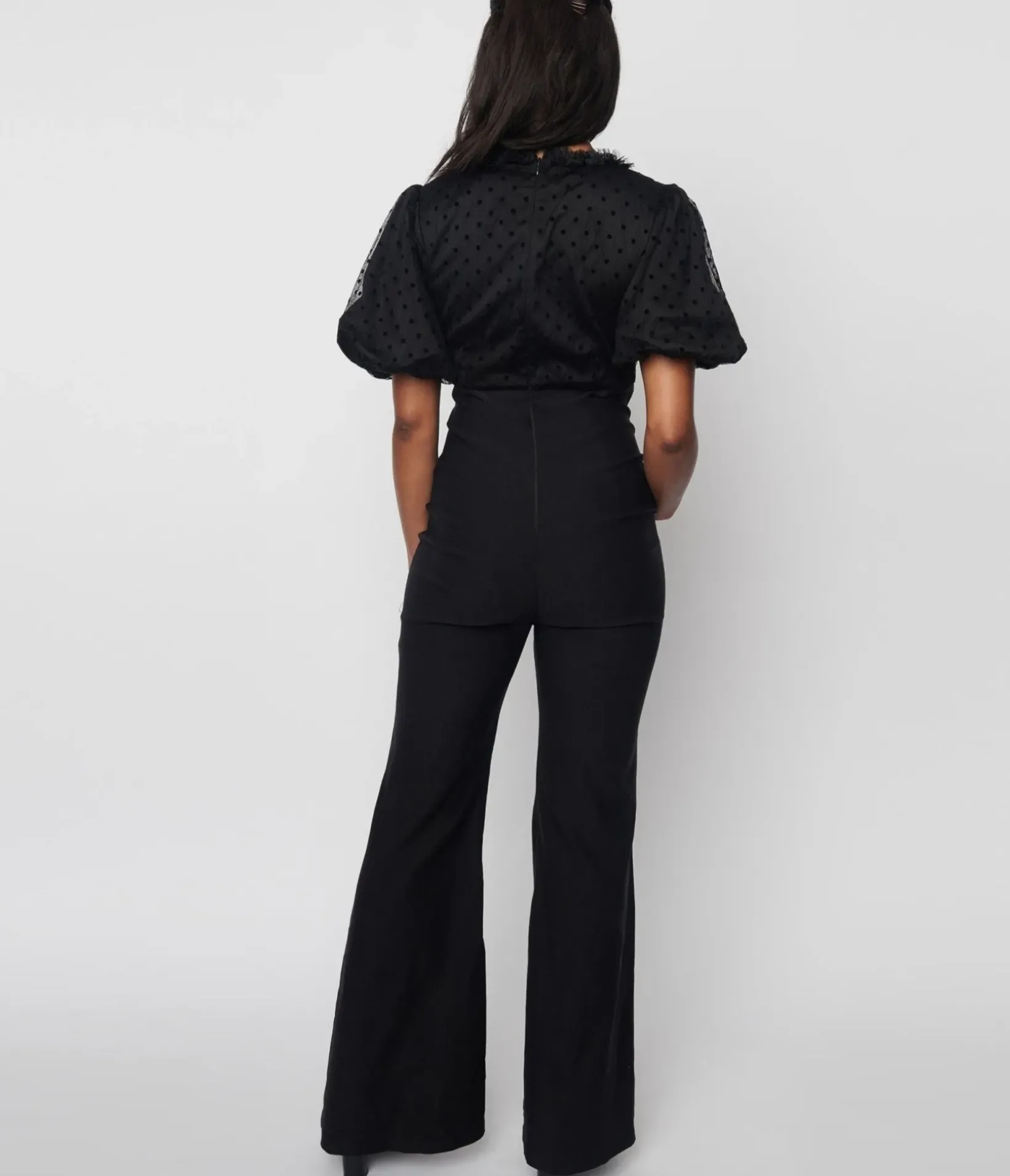 Unique Vintage Rompers & Jumpsuits|Rompers & Jumpsuits>Black Polka Dot Dina Jumpsuit