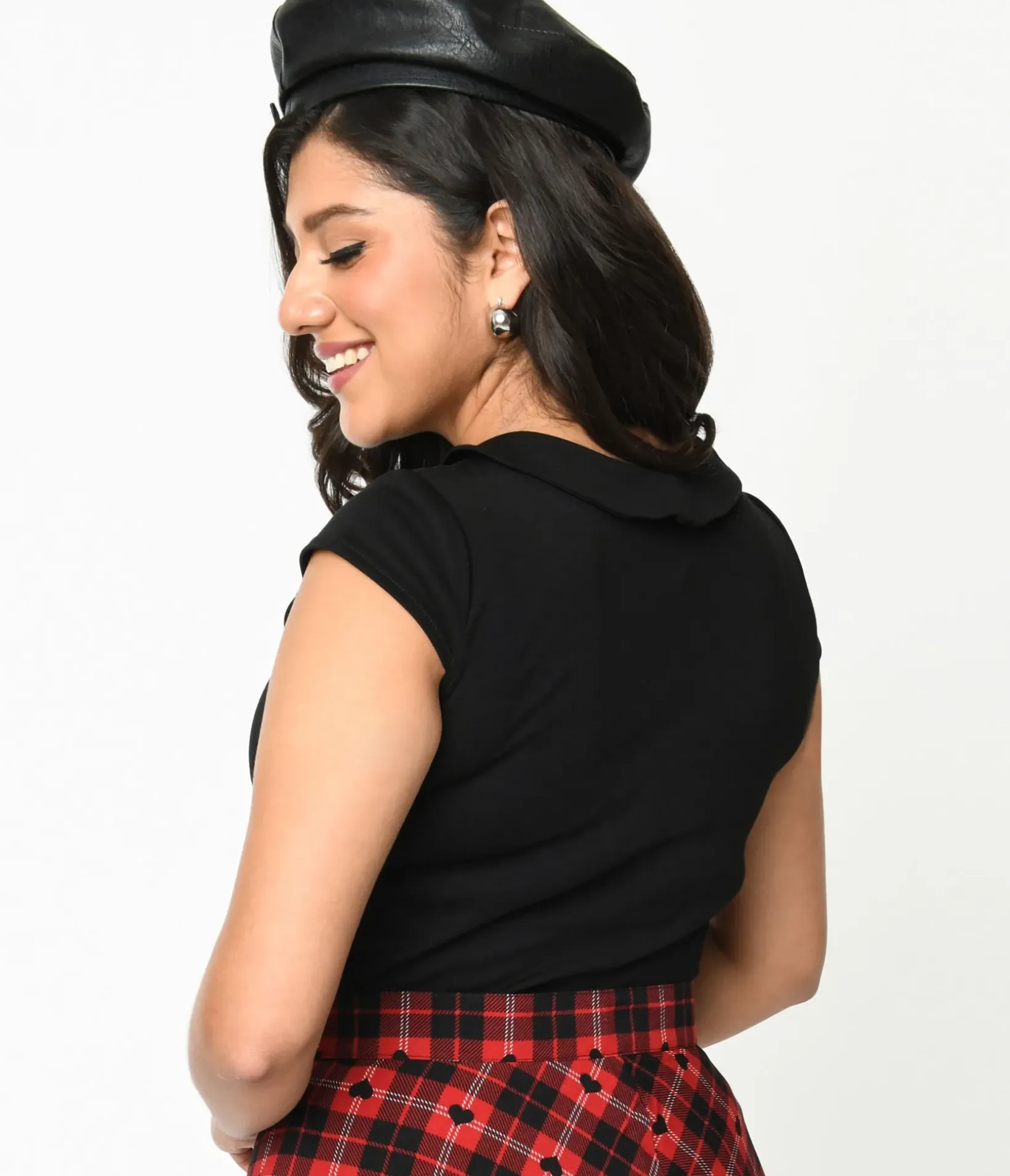 Unique Vintage All Things Red>Black & Red Bow Sailor Top