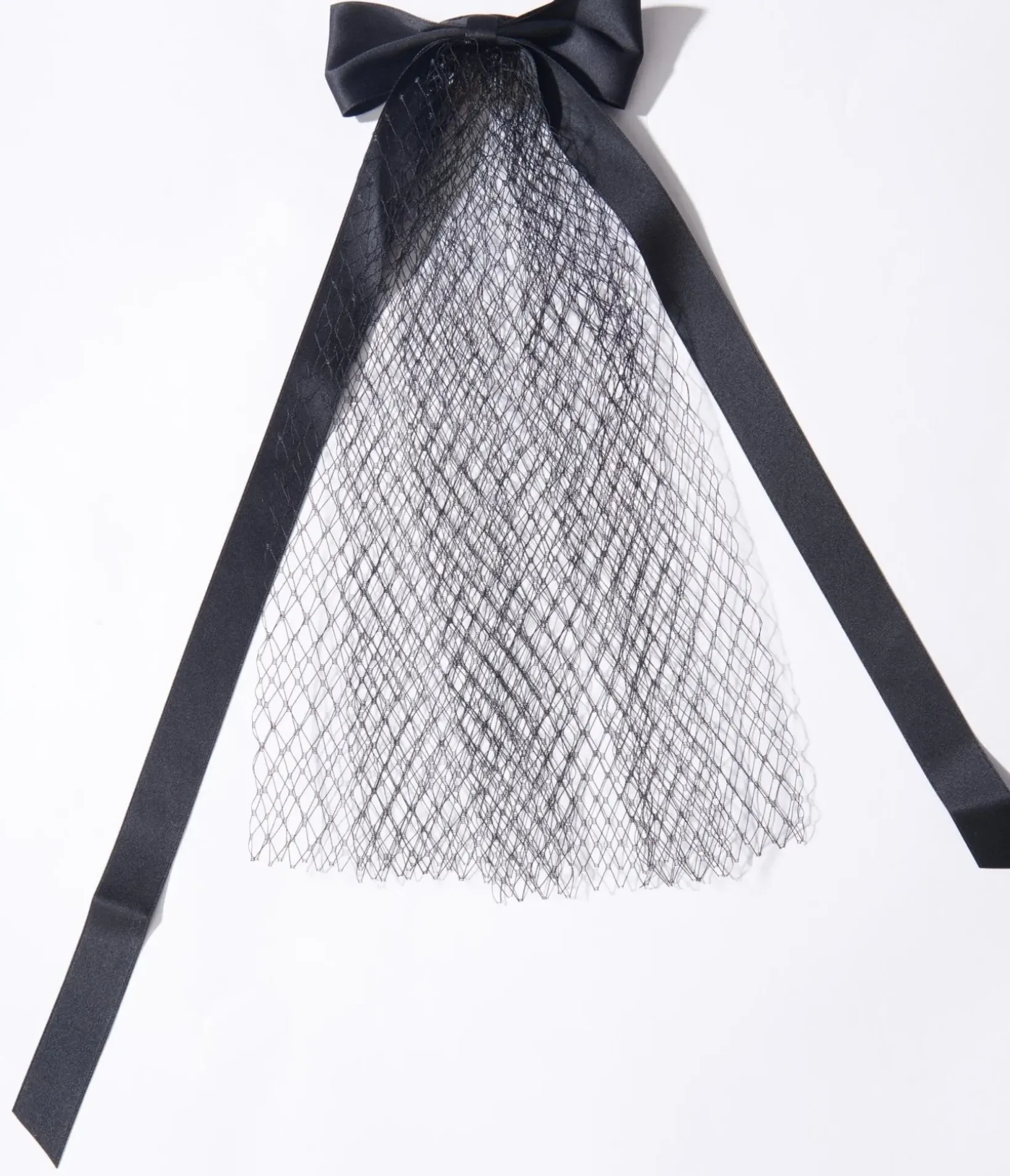 Unique Vintage Special Occasion|Wedding Accessories>Black Ribbon Veil