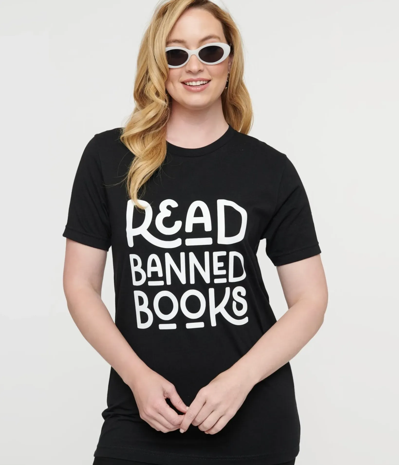 Unique Vintage Graphic Tees>Black & White Read Banned Books Unisex Graphic Tee