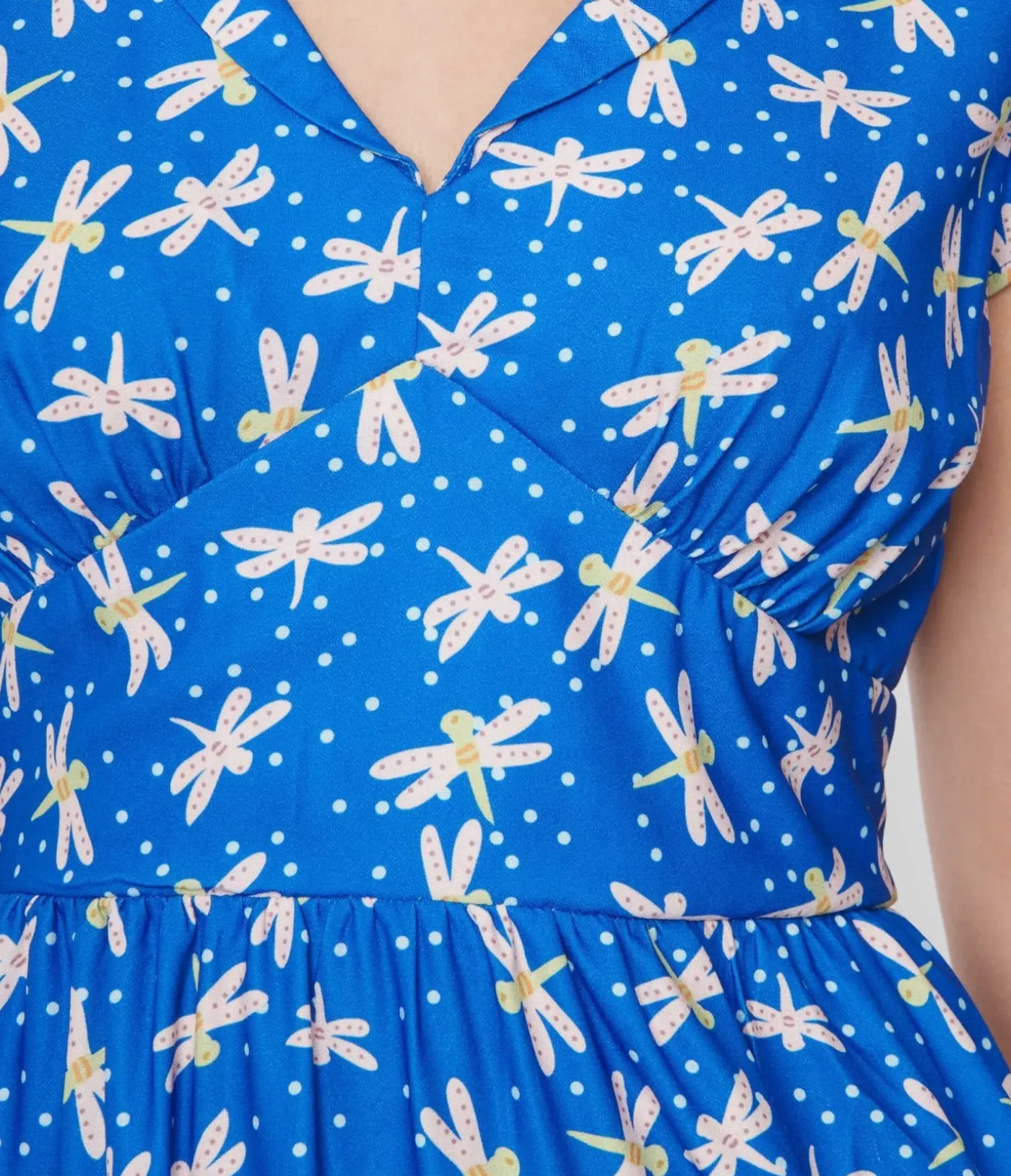 Unique Vintage Midi|Everyday Dresses>Blue Dragonfly Heather Midi Dress