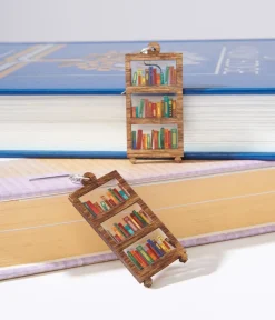 Unique Vintage Earrings>Bookshelf Dangle Earrings