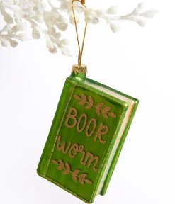 Unique Vintage Gifts For The Home>Book Worm Glass Ornament