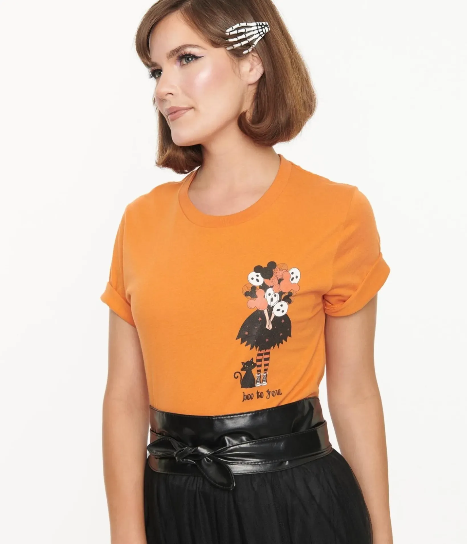 Unique Vintage Graphic Tees|Halloween>Boo To You Fitted Graphic Tee