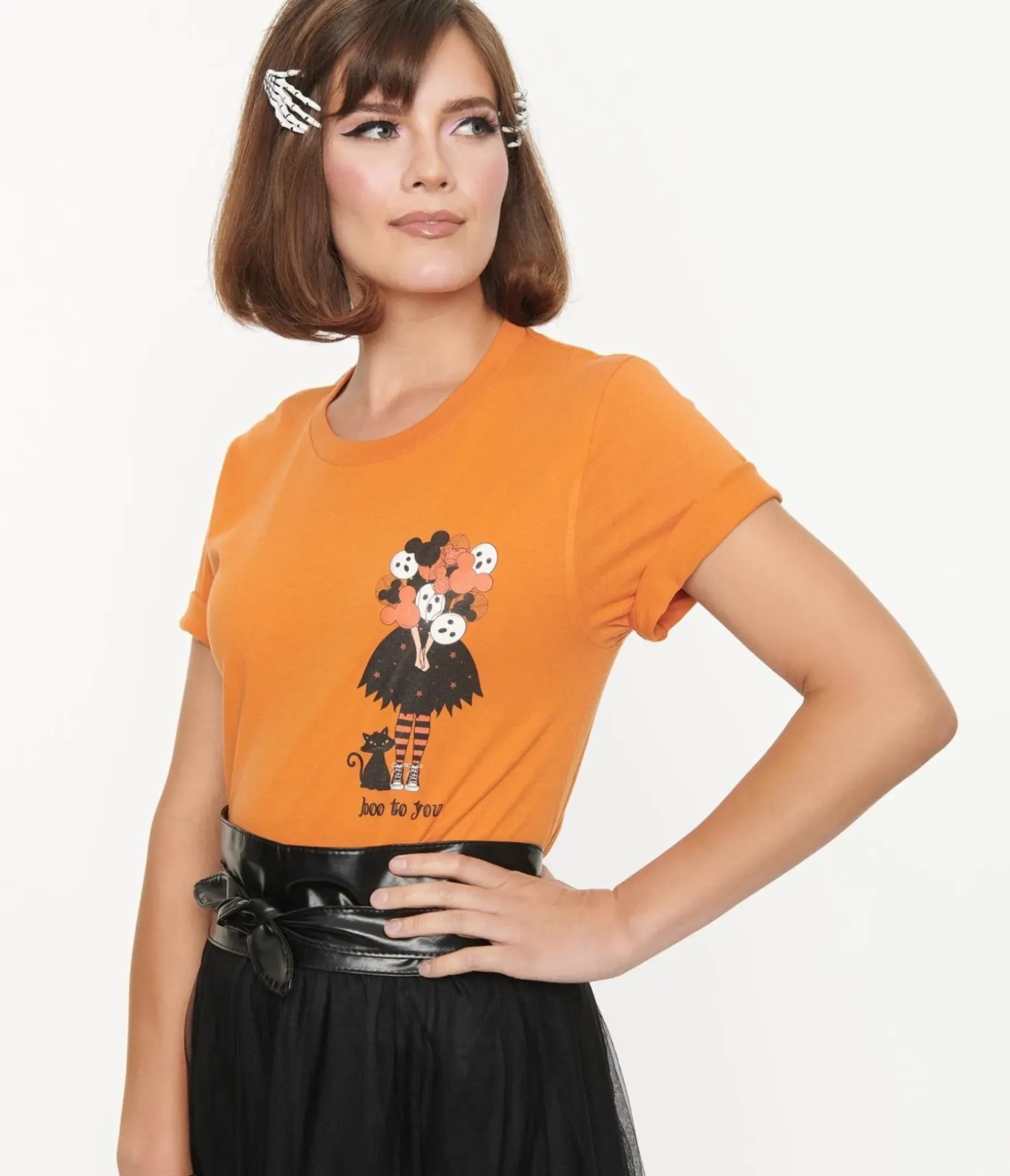 Unique Vintage Graphic Tees|Halloween>Boo To You Fitted Graphic Tee