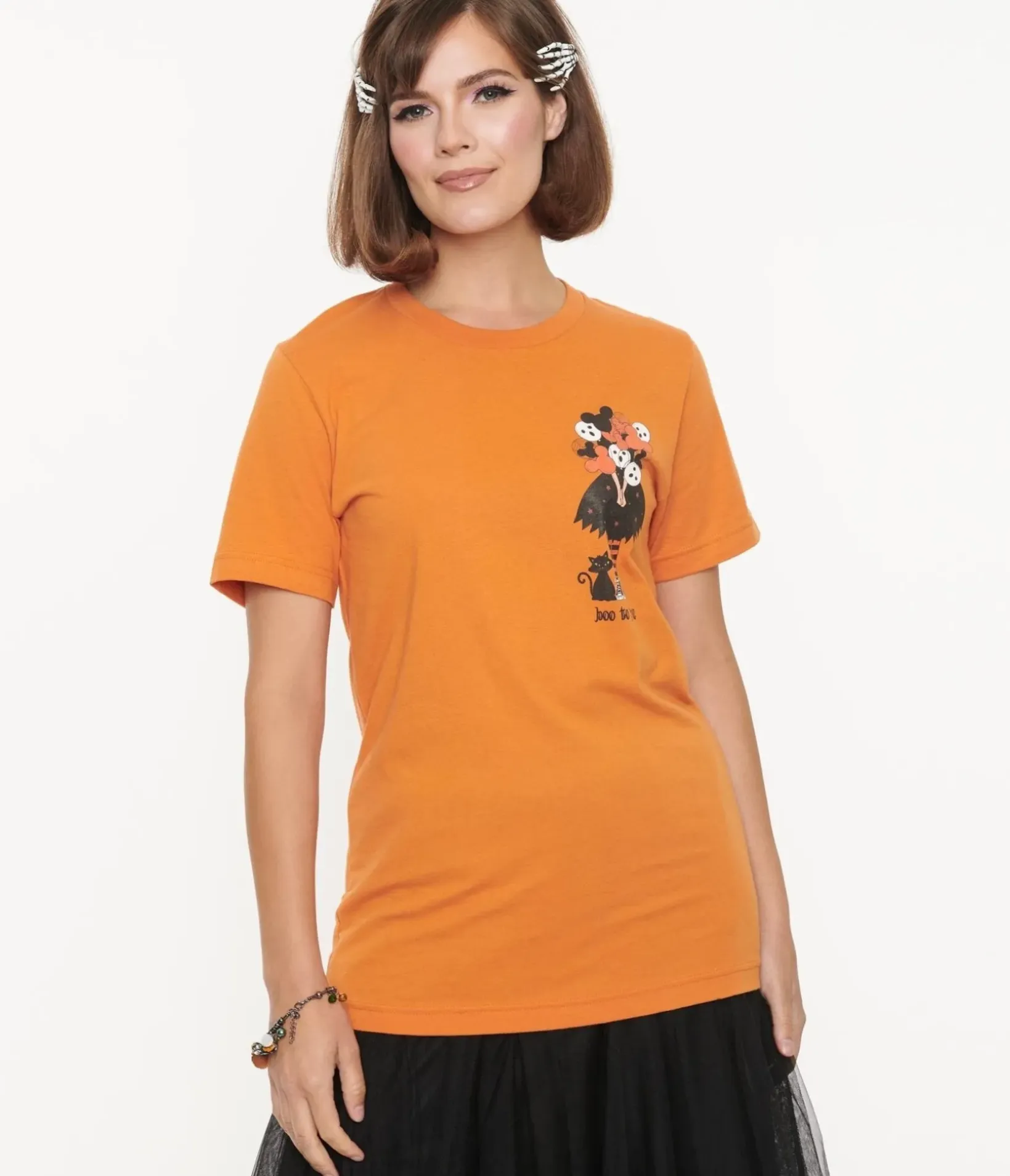 Unique Vintage Graphic Tees|Halloween>Boo To You Fitted Graphic Tee