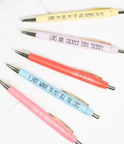 Unique Vintage Gift Under $20|Stationary>Cat Lovers Pen Set