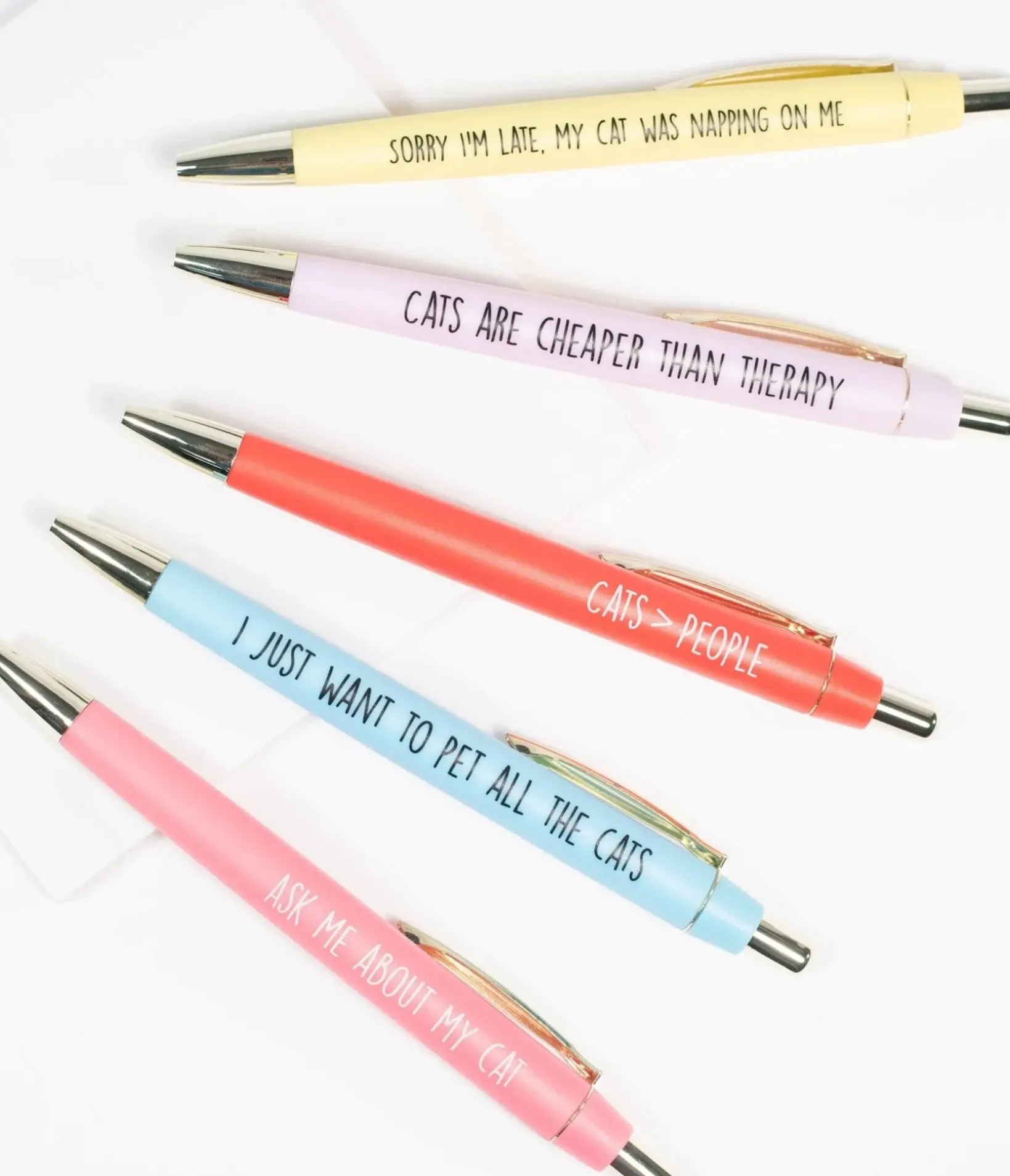 Unique Vintage Gift Under $20|Stationary>Cat Lovers Pen Set