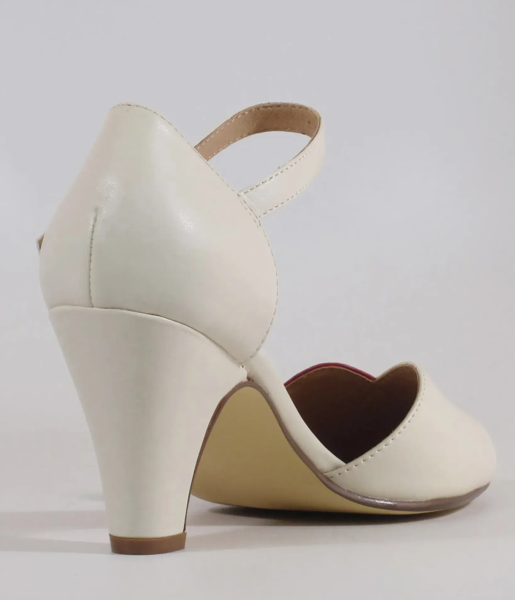 Unique Vintage Special Occasion|Heels>Chelsea Crew Red & Bone Lover Pumps
