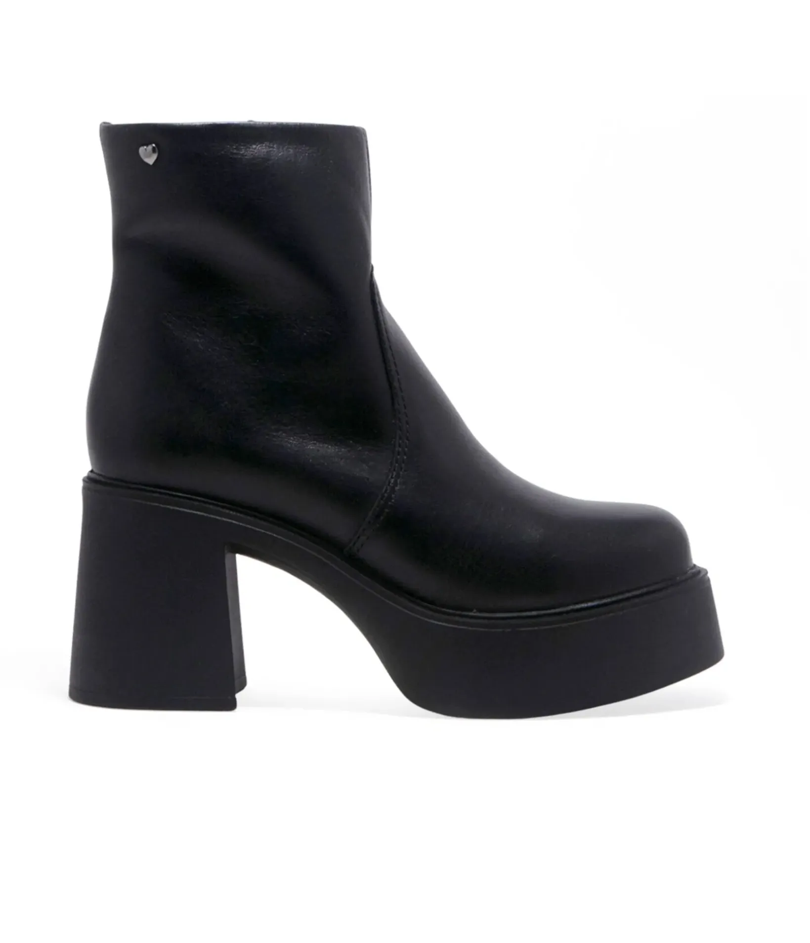 Unique Vintage Boots>Chelsea Crew 1970s Black Leather Platform Vanson Boots