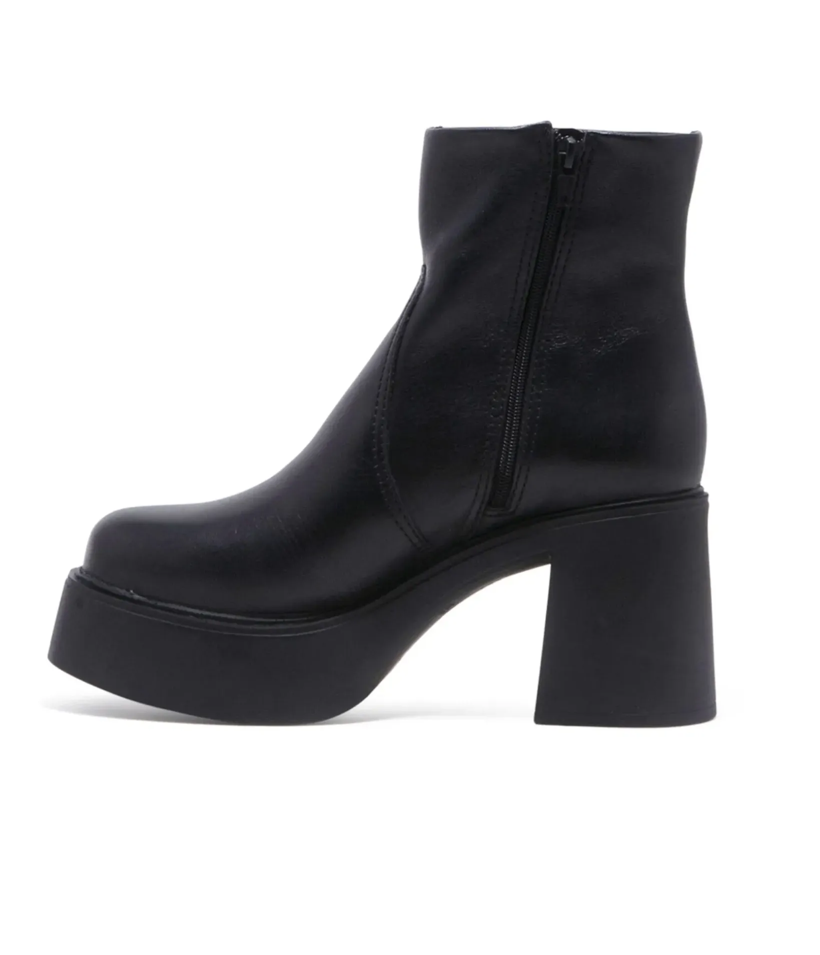 Unique Vintage Boots>Chelsea Crew 1970s Black Leather Platform Vanson Boots