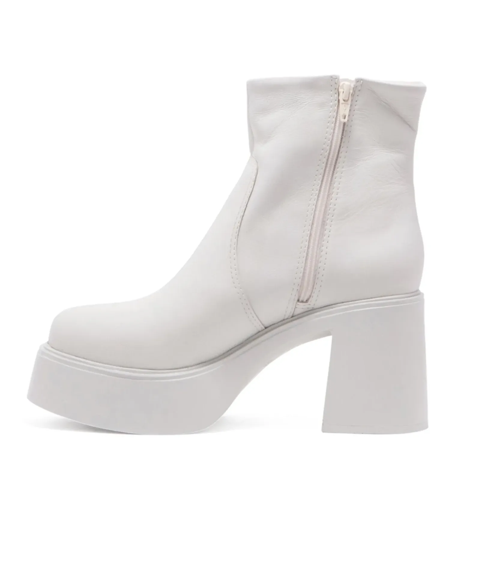 Unique Vintage Boots>Chelsea Crew 1990s White Leather Platform Vanson Boots