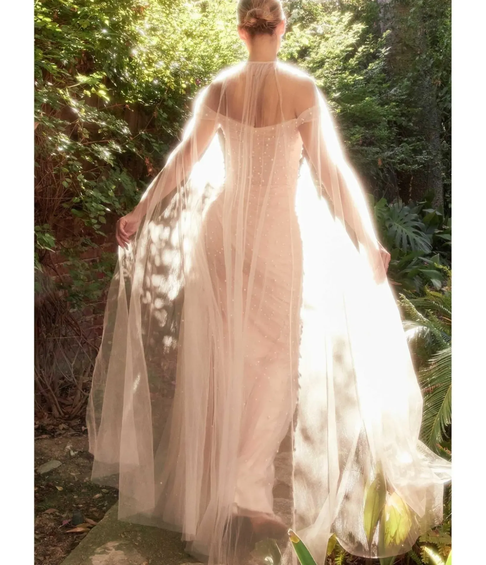 Unique Vintage Special Occasion|Prom Dresses>Cinderella Divine Blush Pearl Pleated Tulle Fairytale Gown with Cape