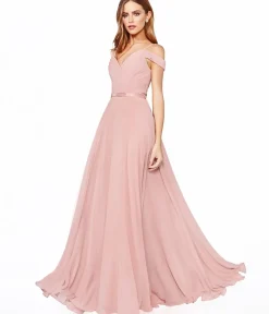 Unique Vintage Special Occasion|Prom Dresses>Cinderella Divine Dusty Rose Chiffon Prom Gown