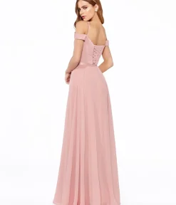 Unique Vintage Special Occasion|Prom Dresses>Cinderella Divine Dusty Rose Chiffon Prom Gown
