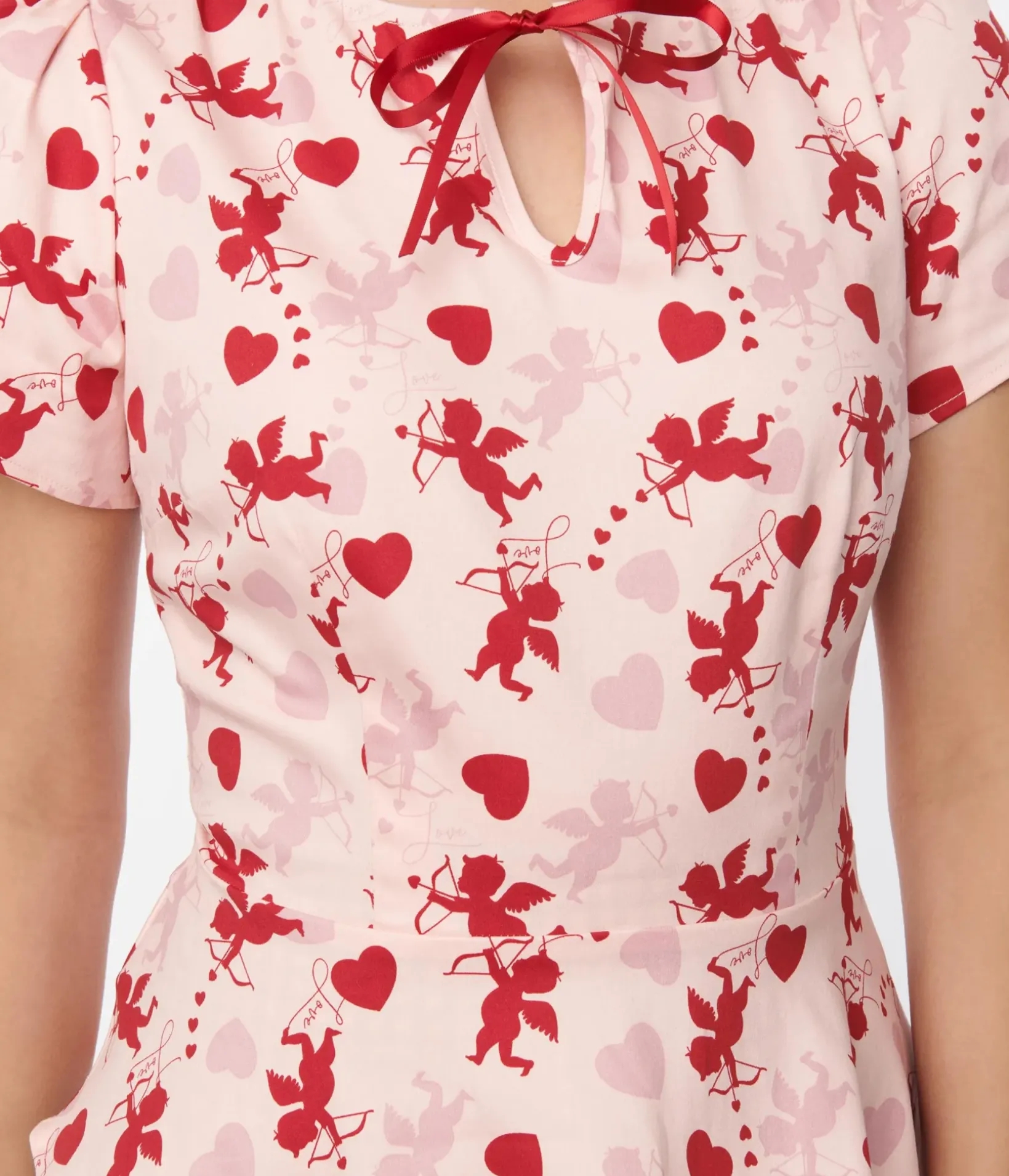 Unique Vintage All Things Pink>Collectif Pink Sibley Cupid Top