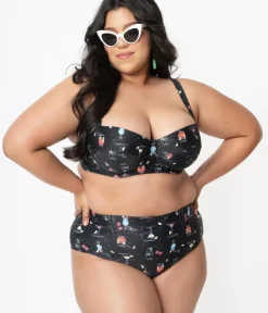 Unique Vintage Two Piece Swim|Swim Bottoms><noscript><img width=