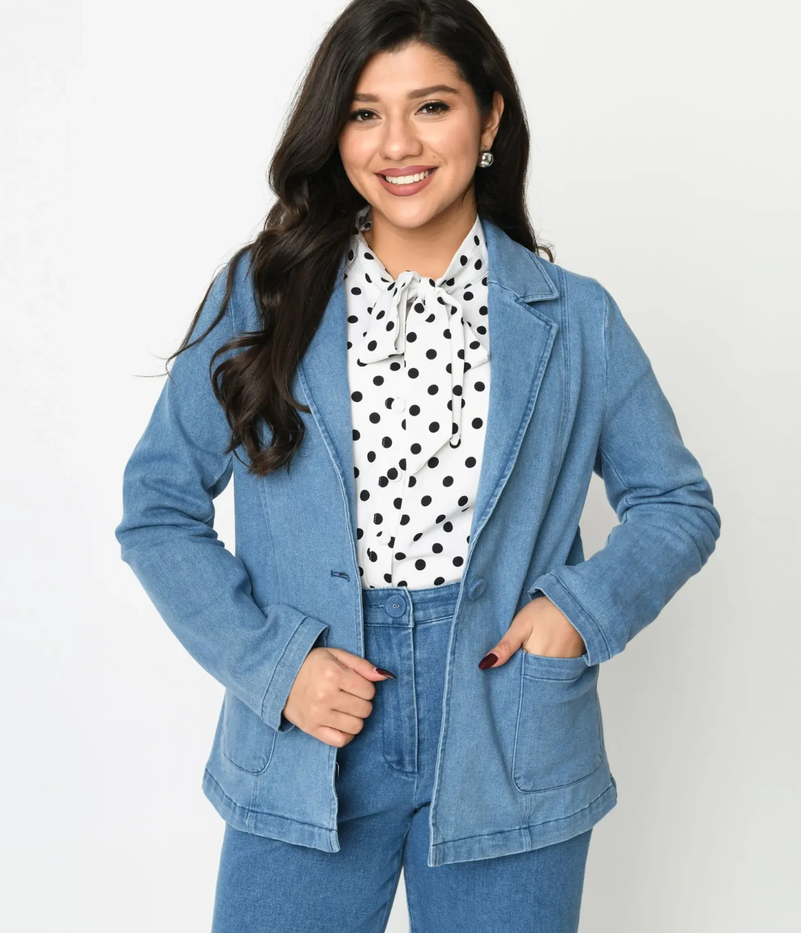 Unique Vintage Jackets|Coats & Jackets>Denim Washed Blazer