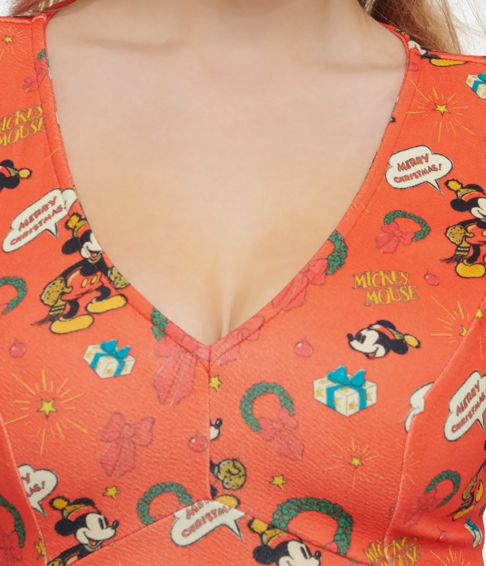 Unique Vintage Fit & Flare|Everyday Dresses>Disney Holiday Collection by Mickey Christmas Fit & Flare Dress