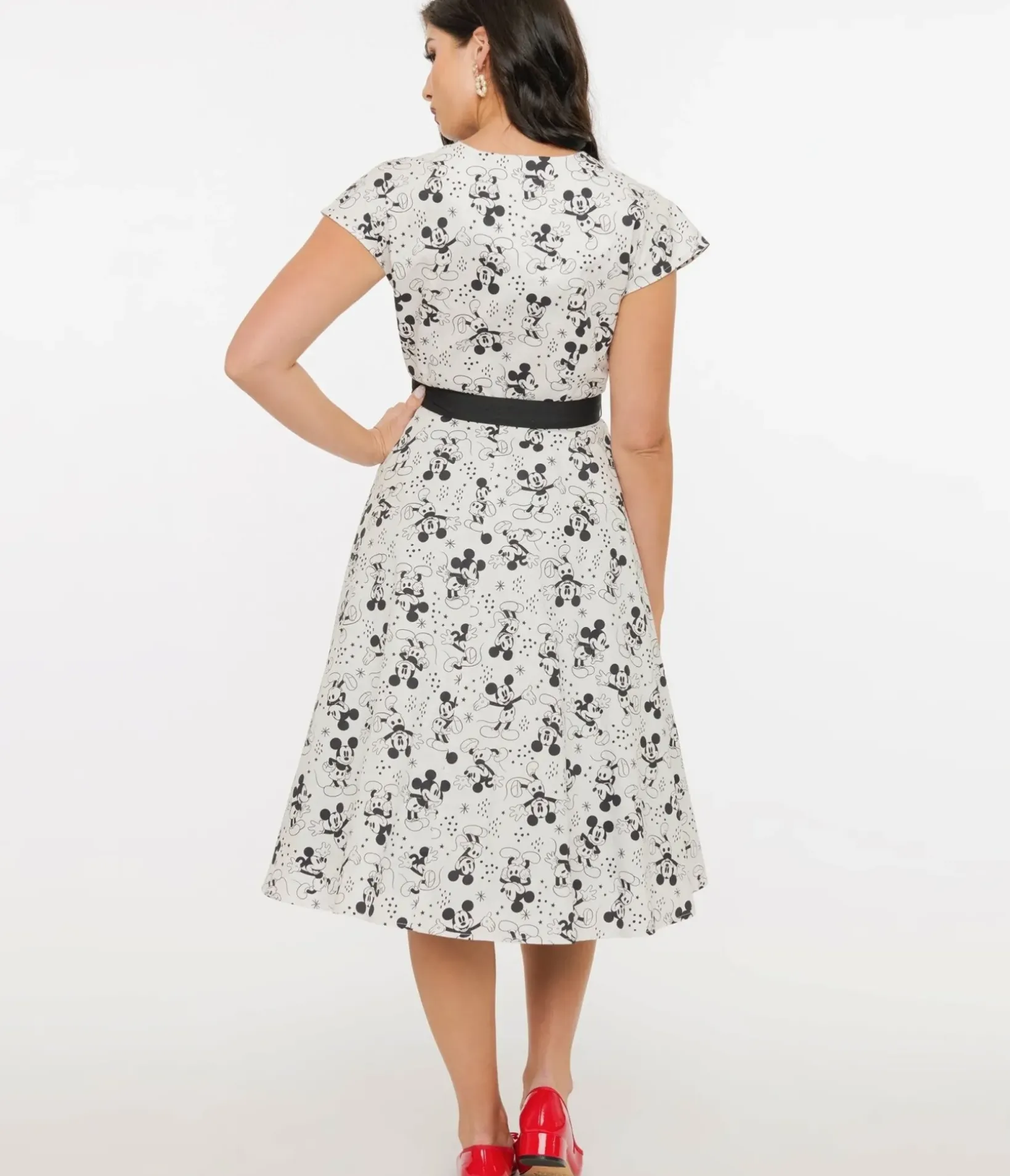 Unique Vintage Swing|Pocket Dresses>Disney Mickey & Friends Collection by Mickey Mouse Hedda Swing Dress