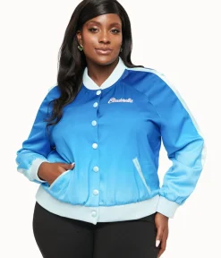 Unique Vintage Jackets|Coats & Jackets>Disney Princess collection by Plus Size Cinderella Blue Ombre Long Sleeve Bomber Jacket