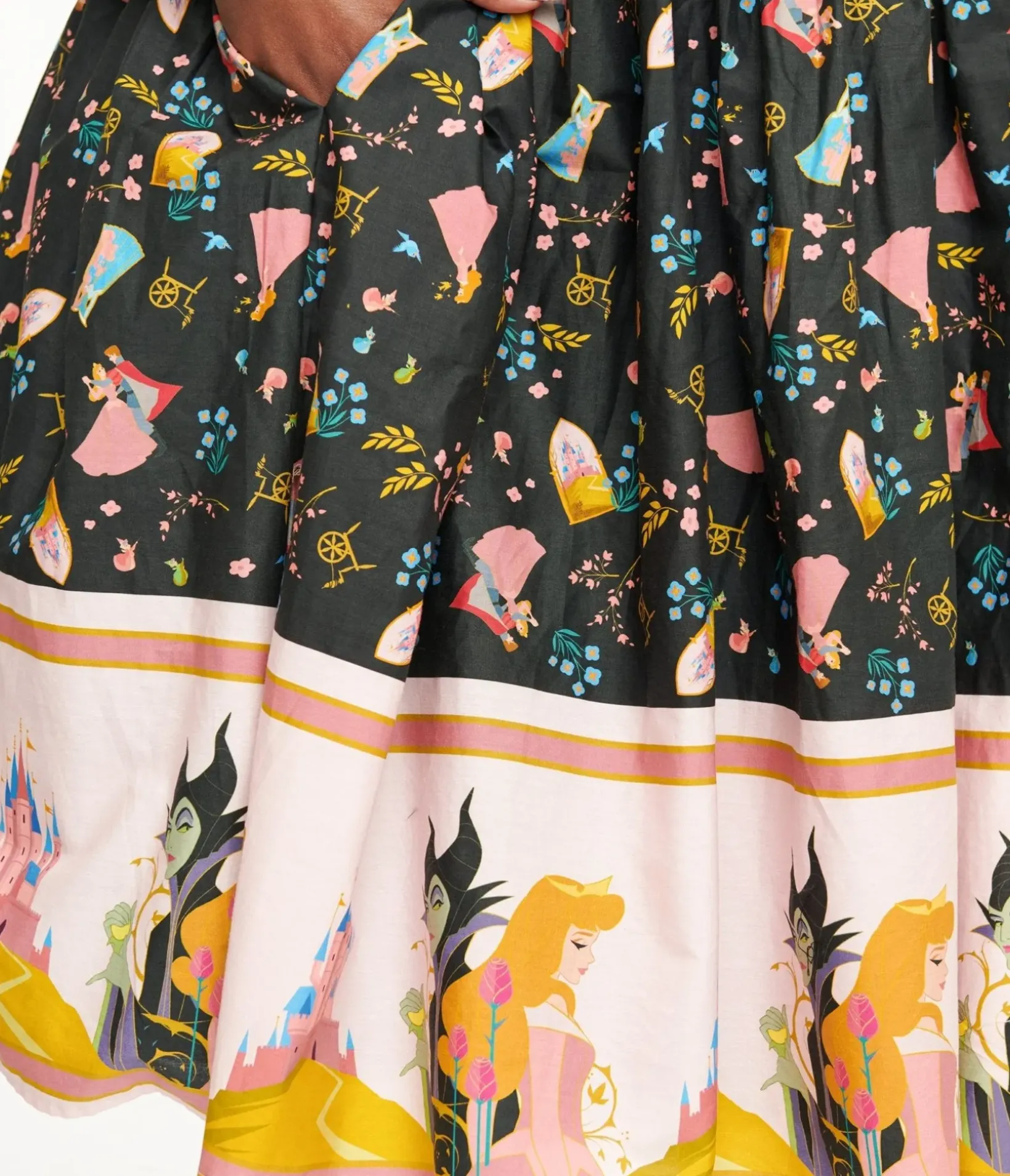 Unique Vintage Swing|Swing>Disney Princess collection by Plus Size Sleeping Beauty Print Swing Dress