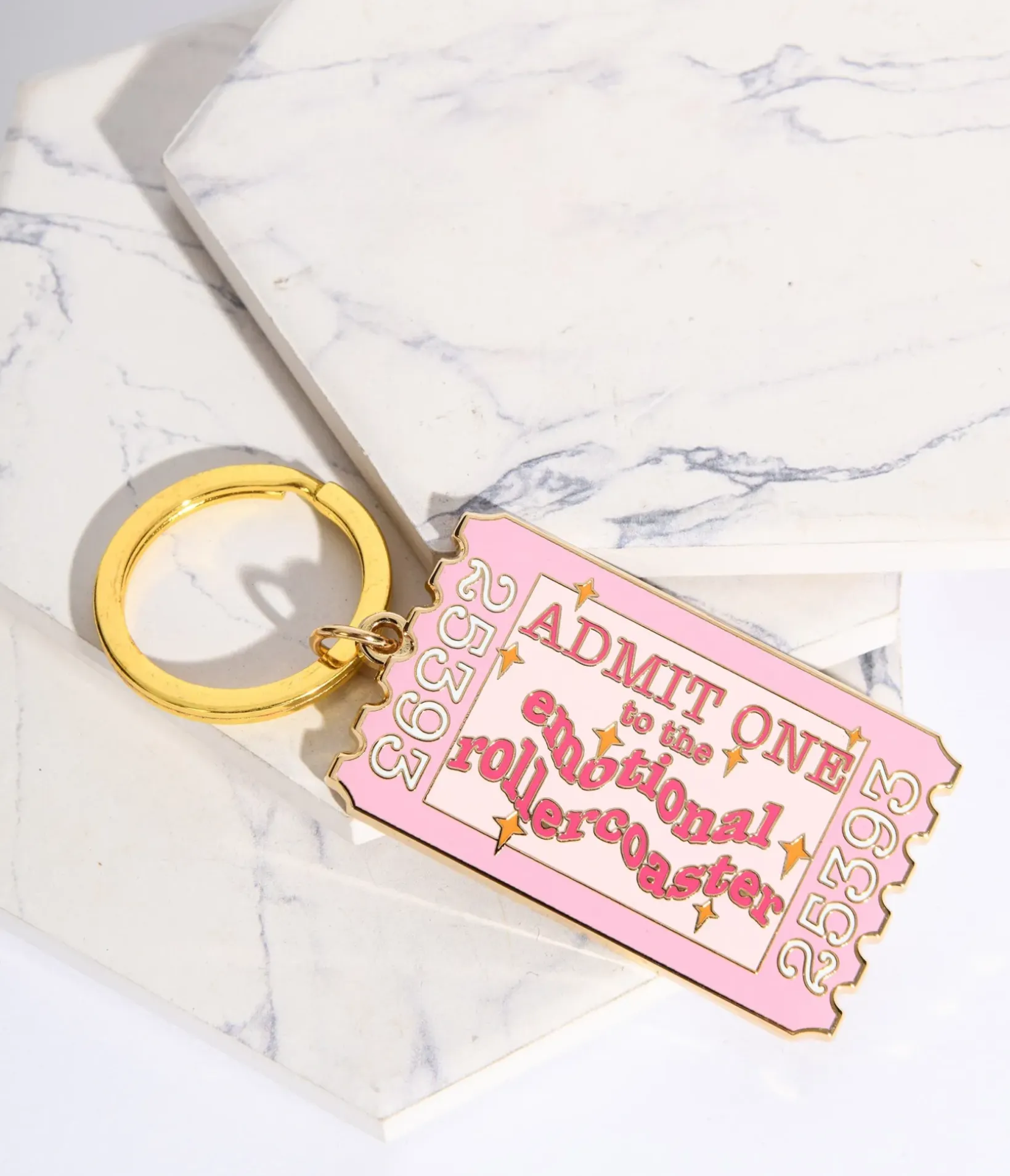 Unique Vintage Gifts For The Home>Emotional Rollercoaster Ticket Keychain