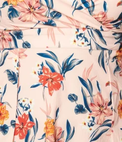 Unique Vintage All Things Red>Floral 40s Inspired Dress