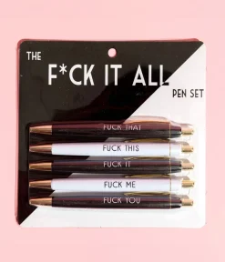Unique Vintage Gift Under $20|Stationary>Fuck It All Pen Set