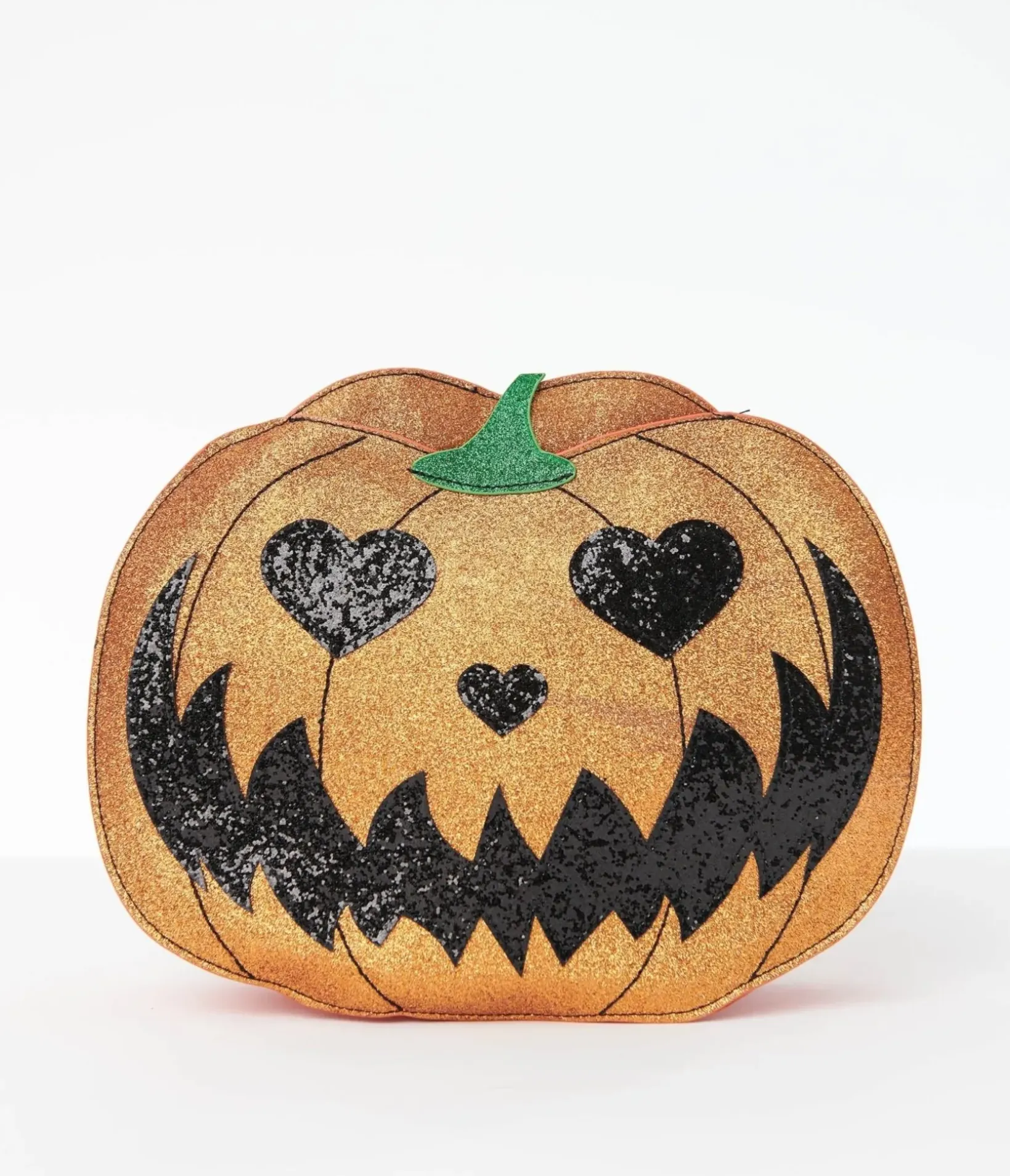 Unique Vintage Halloween|Novelty Bags>Glitter Jack O Lantern Backpack